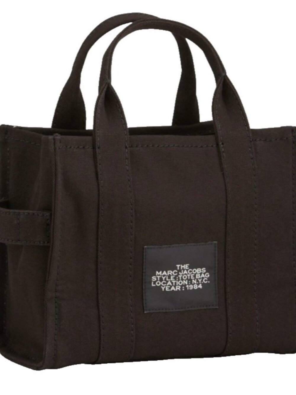 Marc Jacobs The Terry Mini Tote Bag Black Canvas Logo Handbag  100% Authentic - Picture 16 of 16